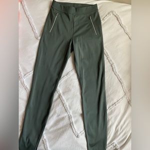ALO yoga olive green faux zipper leggings XS